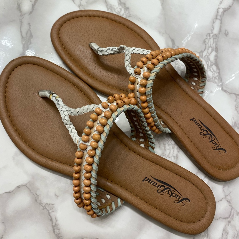 ❌SOLD❌Muted Tone Beaded Boho Sandals